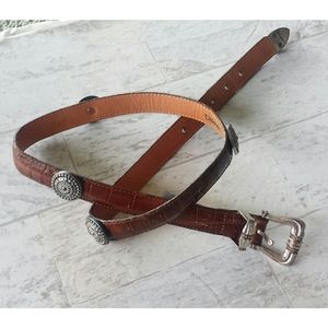 Brighton Medallion Leather Belt Size Small